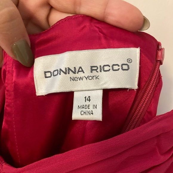 Donna Ricco New York - Pink Flowy Elegant Halter Dress - Size 14 - Picture 10 of 11